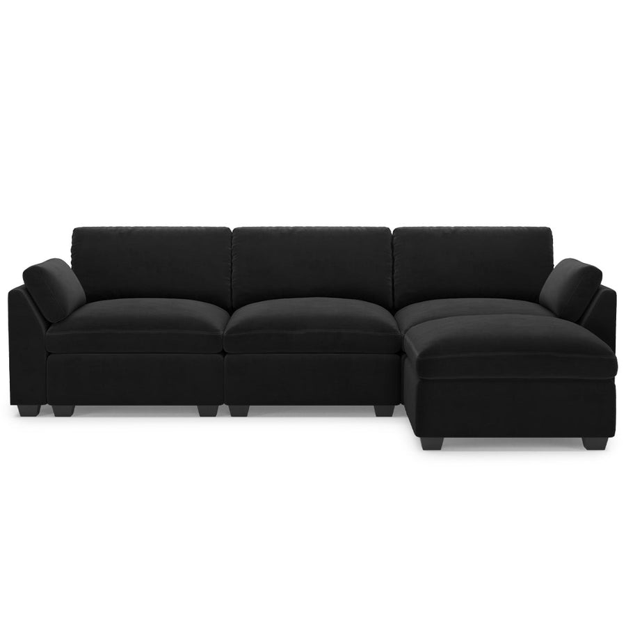Midnight-Black-/-Velvet-4-Seat-L-Shaped-Sectional