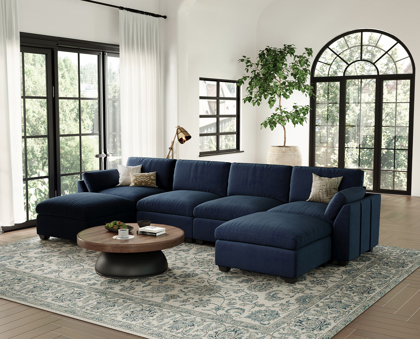 Uteeran Oversized 4 Seats Sofa