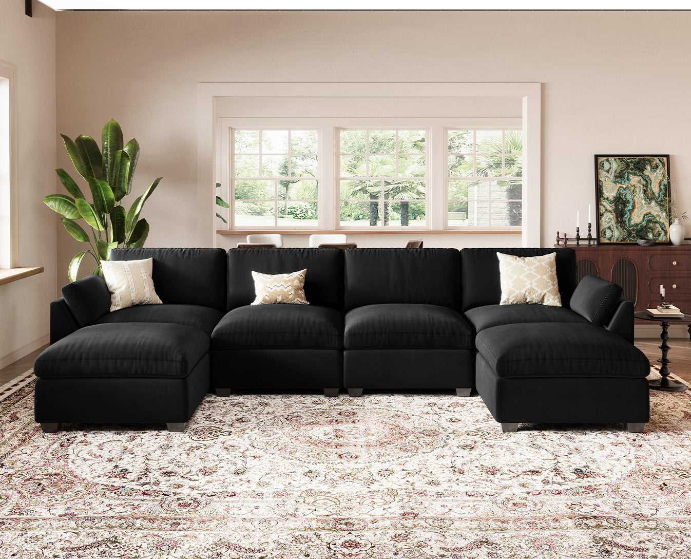 Uteeran Oversized 4 Seats Sofa