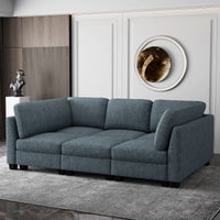 Bluish-Grey-/-Terry-3-Seat-Sleeper-Sofa