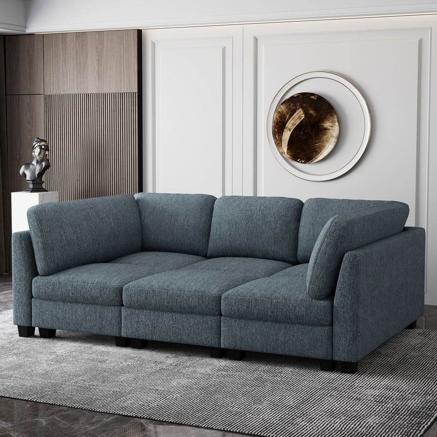 Bluish-Grey-/-Terry-3-Seat-Sleeper-Sofa
