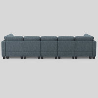 Bluish-Grey-/-Terry-4-Seat-Sleeper-Sofa