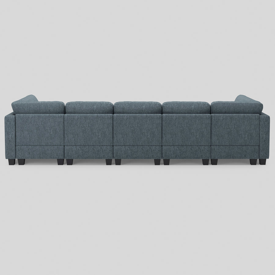 Bluish-Grey-/-Terry-4-Seat-Sleeper-Sofa