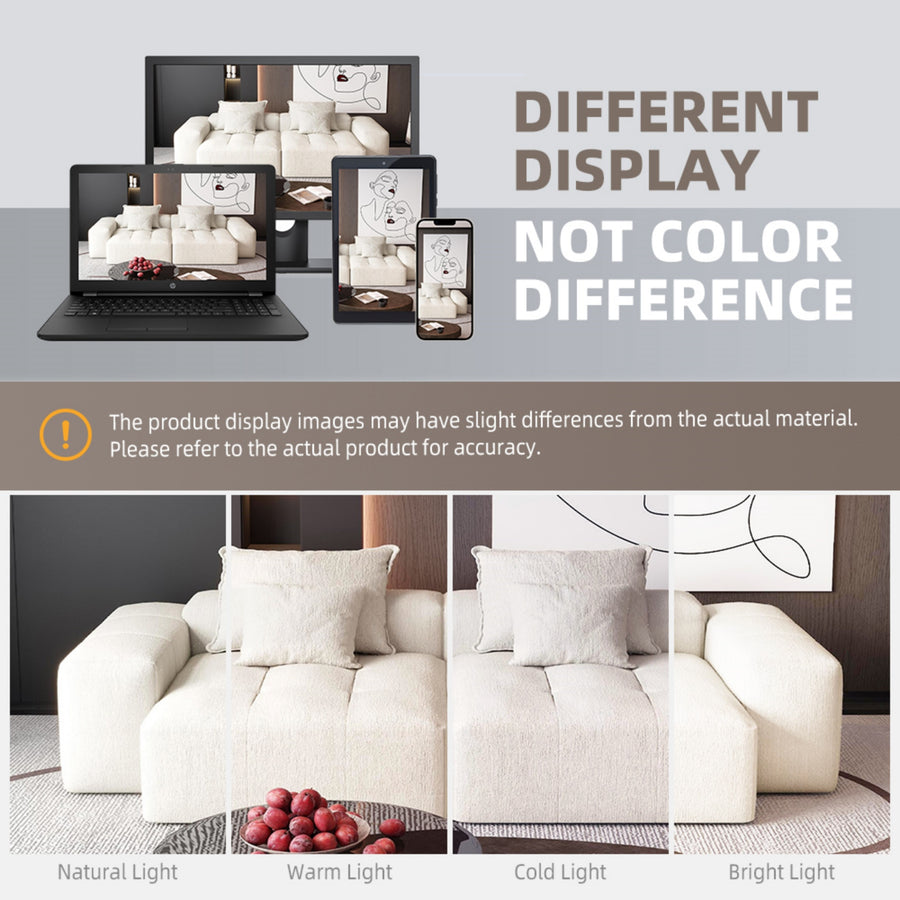 Oatmeal-Beige-/-Chenille-Loveseat