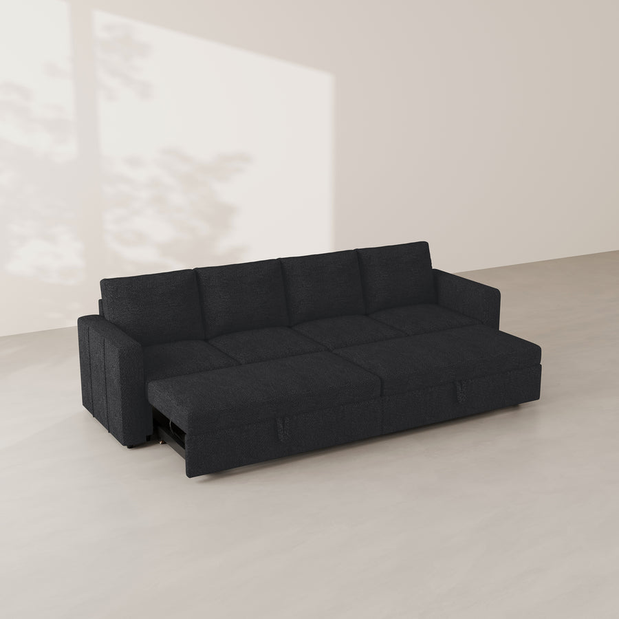 Graphite-Grey-/-Chenille-4-Seat-Double-Pullout-Sofa