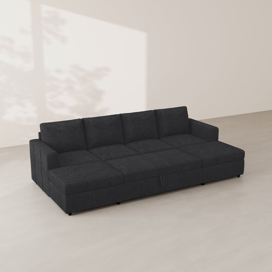 Graphite-Grey-/-Chenille-6-Seat-U-Shaped-Pullout-Sectional