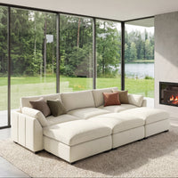 Cosmic-Latte-/-Velvet-6-Seat-Open-Pit-Sectional