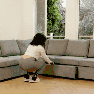 Belffin 6 Seats Modular Chenille Pull-out Sofa