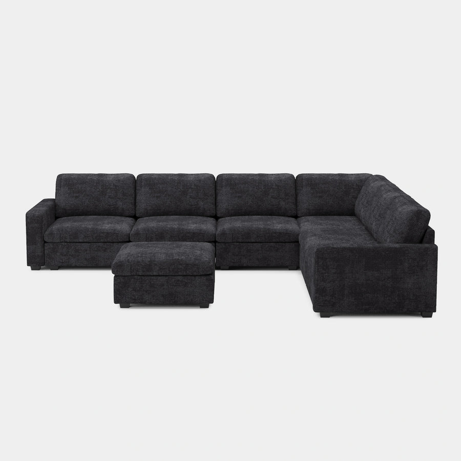 Graphite-Grey-/-Chenille-7-Seat-U-Shaped-Sectional