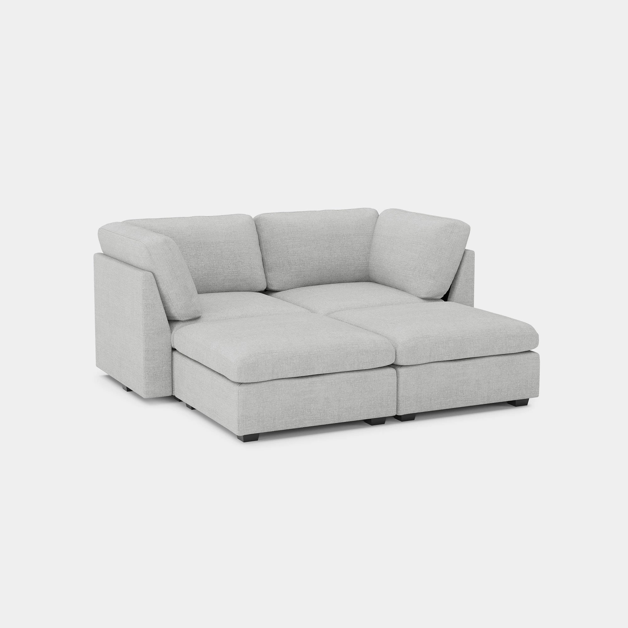 Cloud-Grey-/-Chenille-4-Seat-Pit-Sectional