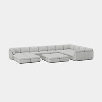 Cloud-Grey-/-Chenille-21-Seat-U-Shaped-Sectional