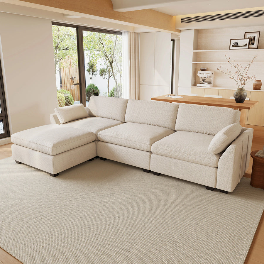 Misty-White-/-Chenille-4-Seat-L-Shaped-Sectional