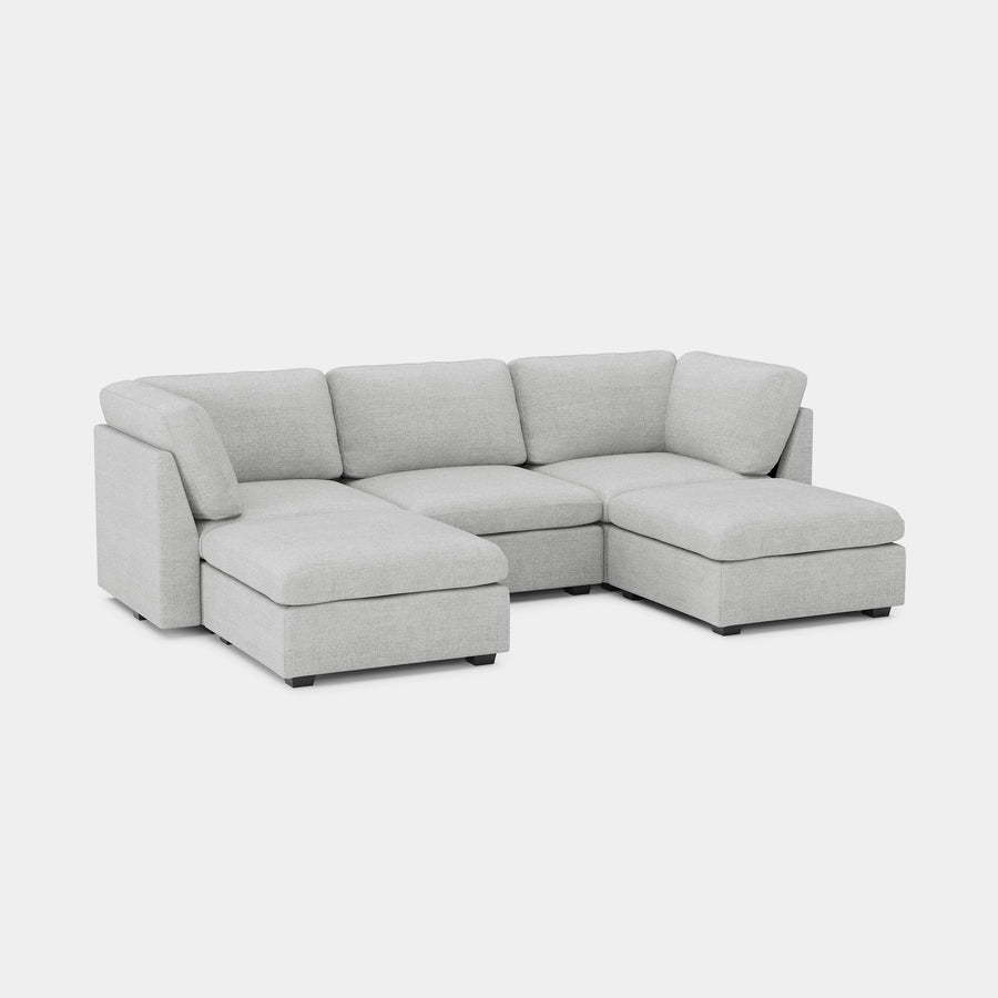 Cloud-Grey-/-Chenille-5-Seat-U-Shaped-Open-Sectional