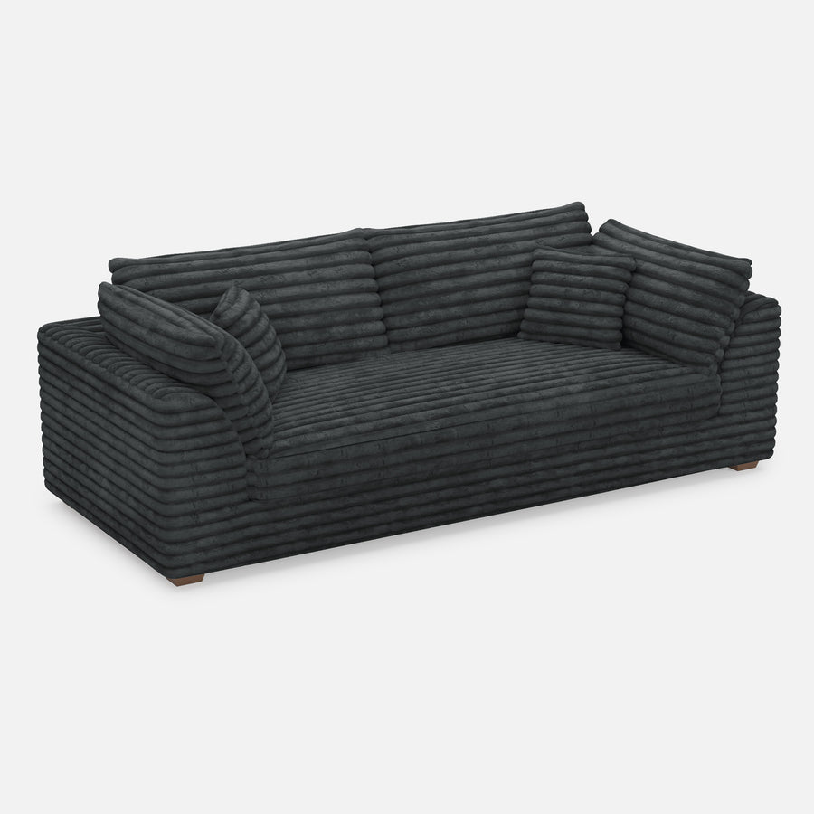 Dark-Grey-/-Faux-Rabbit-Fur-Corduroy-Loveseat