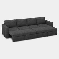 Graphite-Grey-/-Chenille-4-Seat-Double-Pullout-Sofa