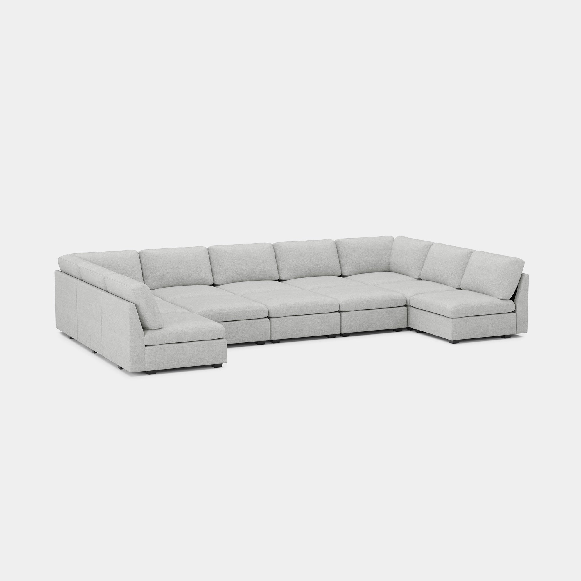 Cloud-Grey-/-Chenille-12-Seat-U-Shaped-Pit-Sectional