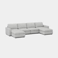 Cloud-Grey-/-Chenille-6-Seat-U-Shaped-Open-Sectional