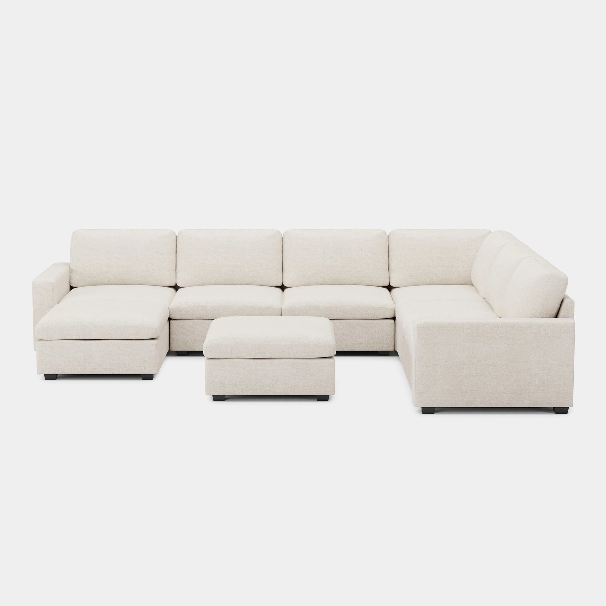 Misty-White-/-Chenille-8-Seat-U-Shaped-Sectional