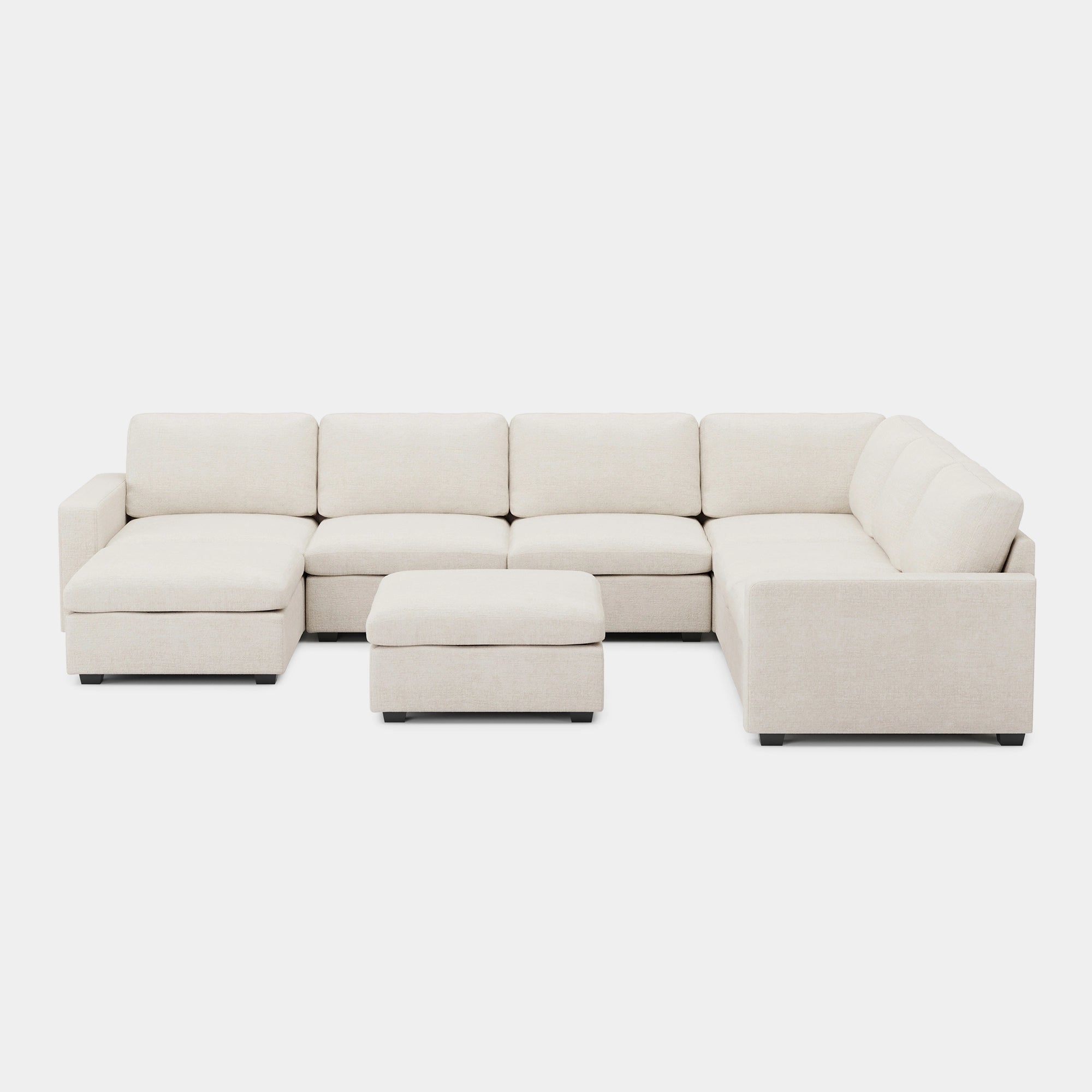 Misty-White-/-Chenille-8-Seat-U-Shaped-Sectional