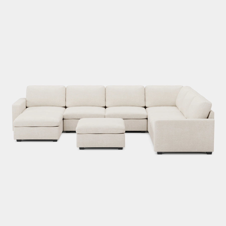 Misty-White-/-Chenille-8-Seat-U-Shaped-Sectional