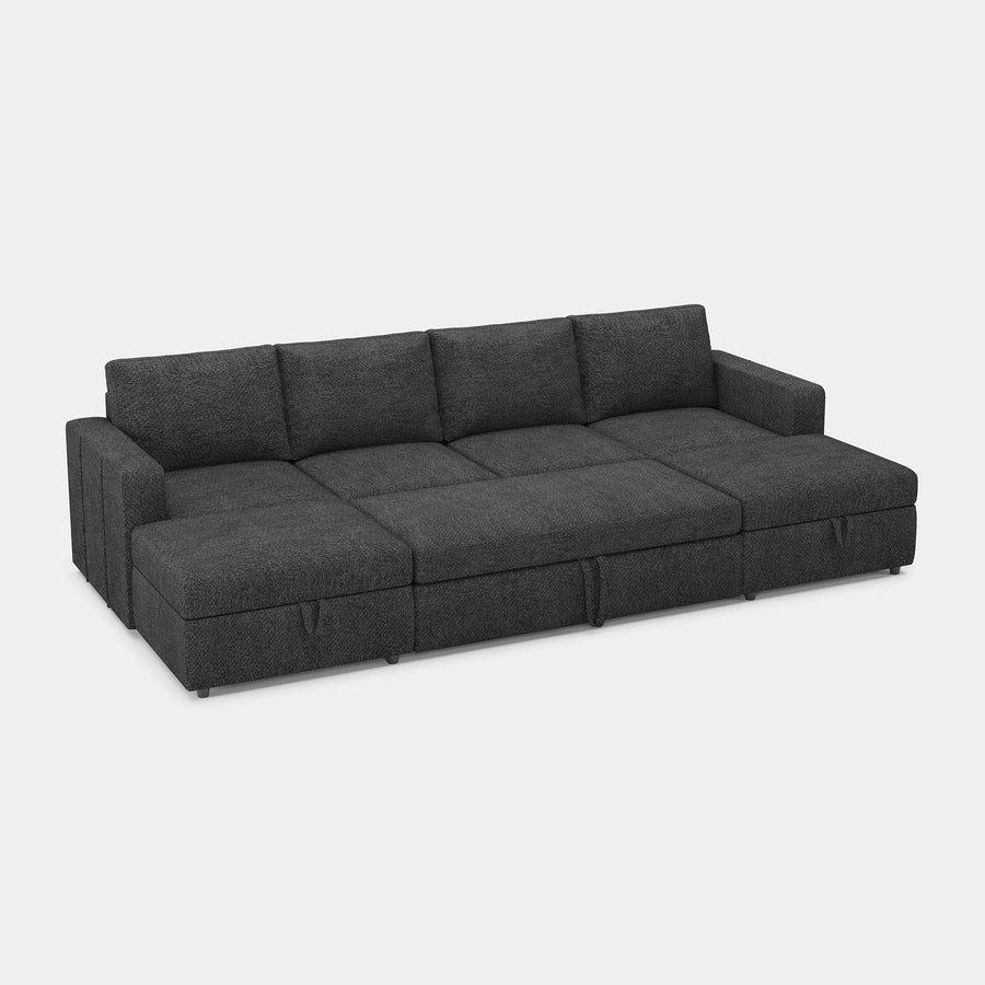 Graphite-Grey-/-Chenille-6-Seat-U-Shaped-Pullout-Sectional