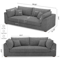 Silver-Grey-/-Chenille-Loveseat