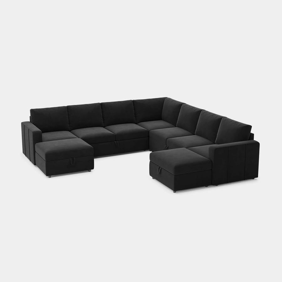 Ebony-Black-/-Velvet-9-Seat-U-Shaped-Pullout-Sectional