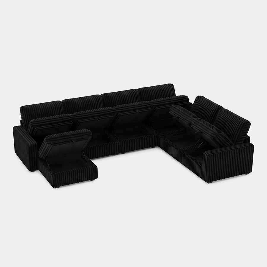 Onyx-Black-/-Corduroy-7-Seat-U-Shaped-Sectional