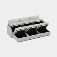 Cloud-Grey-/-Chenille-6-Seat-Open-Pit-Sectional