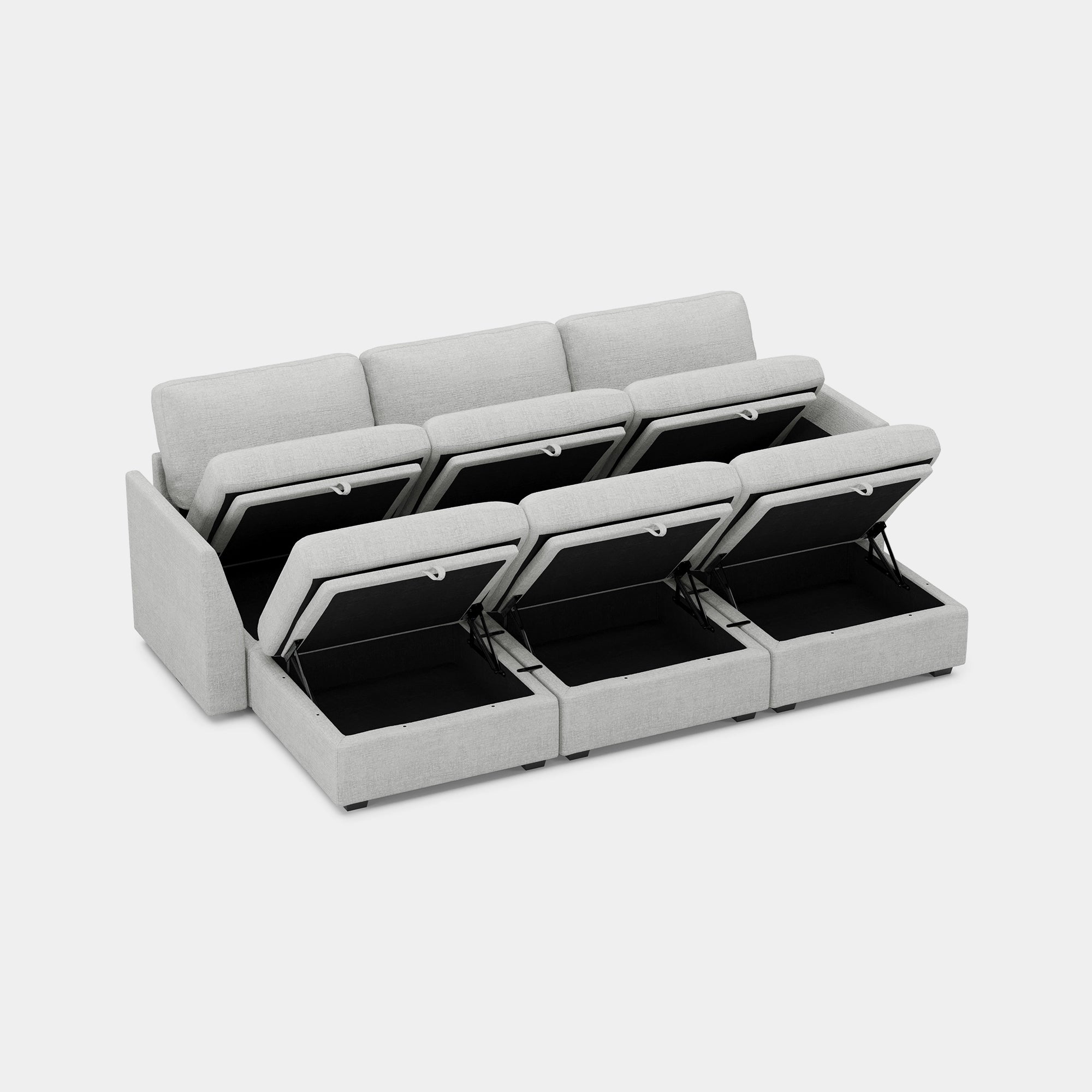Cloud-Grey-/-Chenille-6-Seat-Open-Pit-Sectional