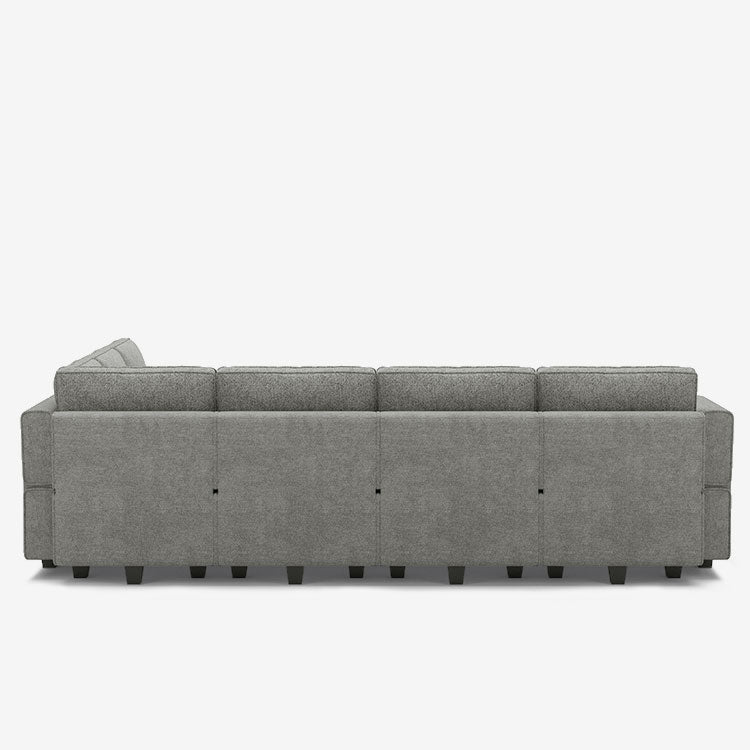 Belffin 7 Seats + 9 Sides Modular Terry Sofa with Storage Seat and Ottoman