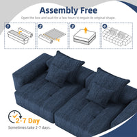 Prussian-Blue-/-Chenille-Loveseat