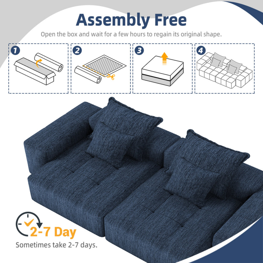 Prussian-Blue-/-Chenille-Loveseat