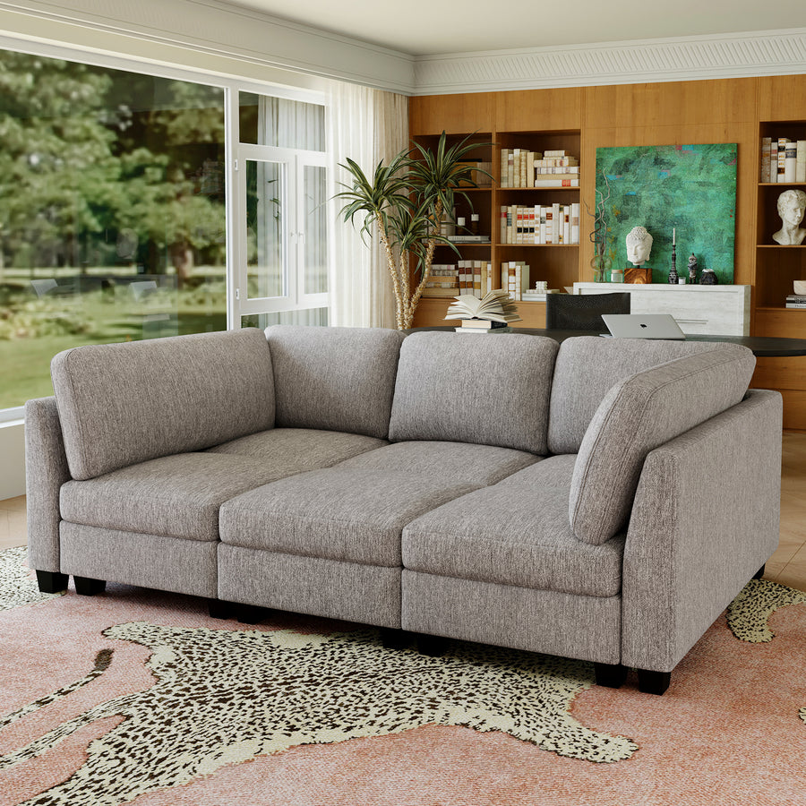 Flagstone-Grey-/-Terry-3-Seat-Sleeper-Sofa