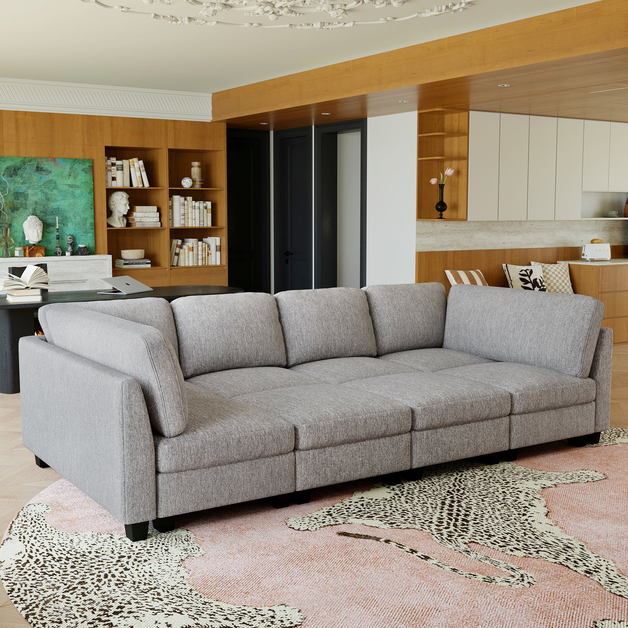 Terry-Flagstone-Grey-111-Inch-Sleeper-Sofa