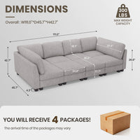 Flagstone-Grey-/-Terry-5-Seat-Sleeper-Sofa-dimension