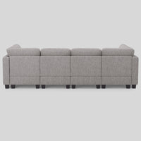 Flagstone-Grey-/-Terry-5-Seat-Sleeper-Sofa