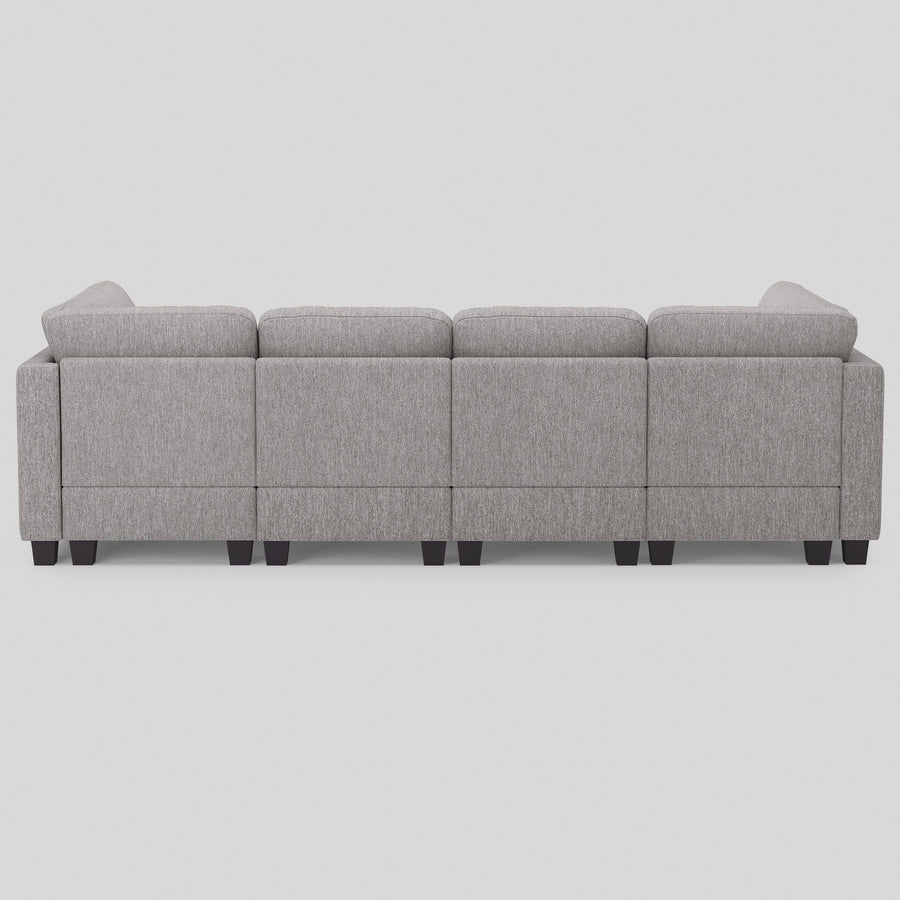 Flagstone-Grey-/-Terry-5-Seat-Sleeper-Sofa