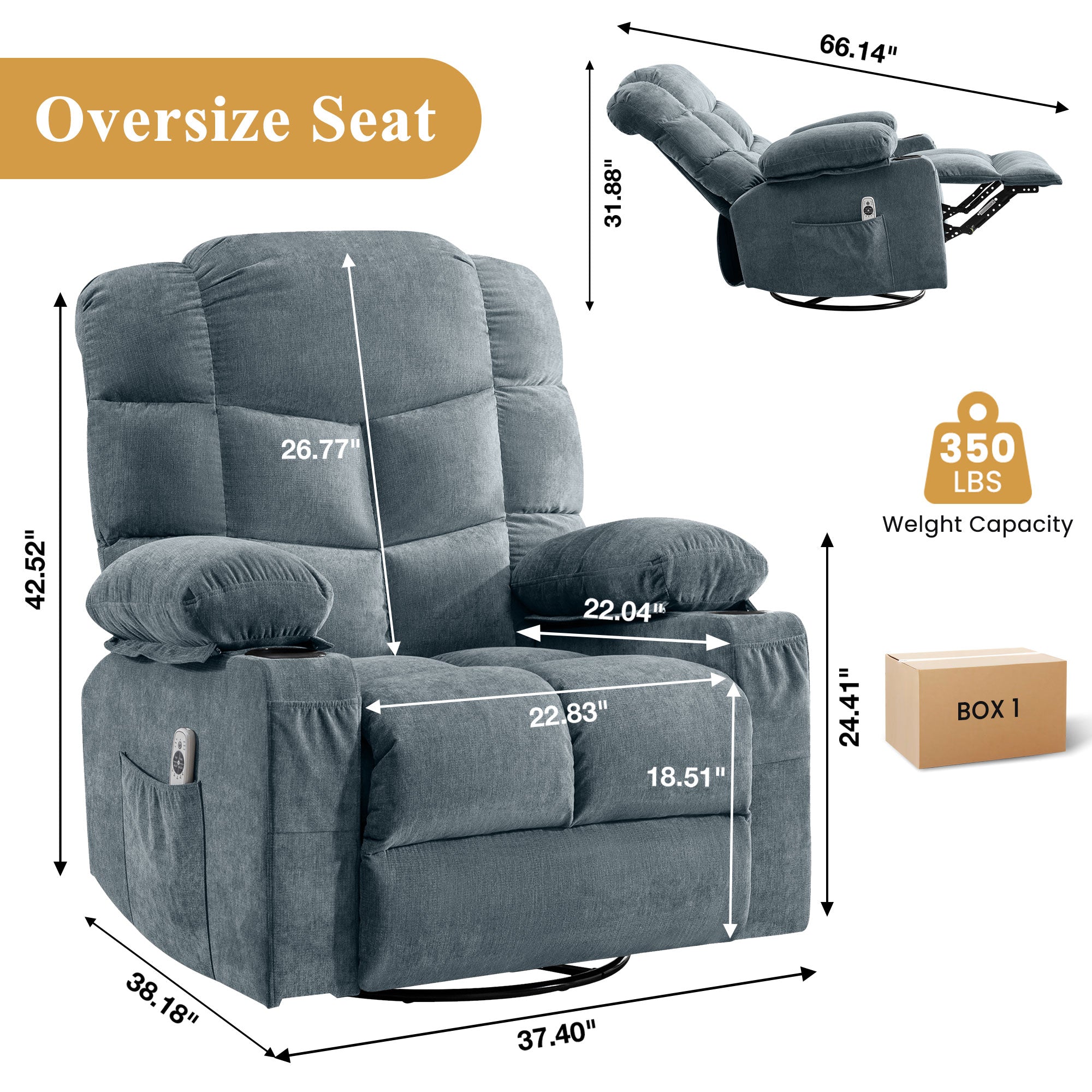 Avenia Swivel Recliner Chair