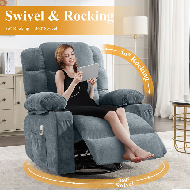 Avenia Swivel Recliner Chair Belffin