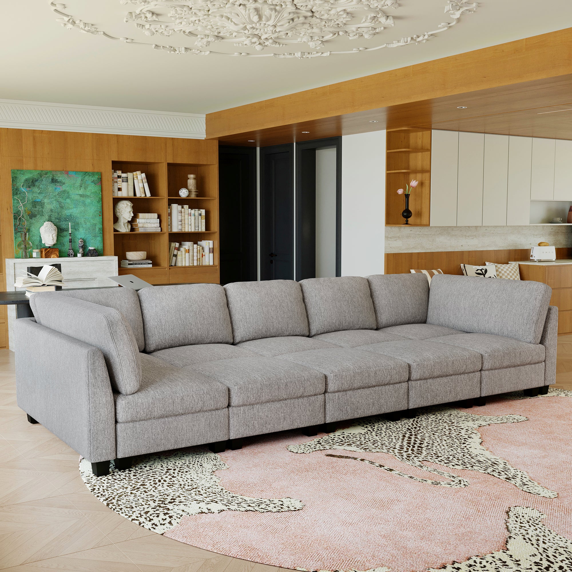 Terry-Flagstone-Grey-136-Inch-Sleeper-Sofa