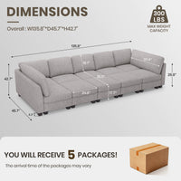 Flagstone-Grey-/-Terry-4-Seat-Sleeper-Sofa-dimension
