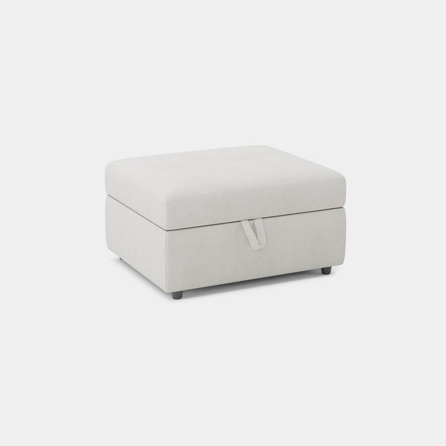Misty-White-/-Chenille-Module-Ottoman