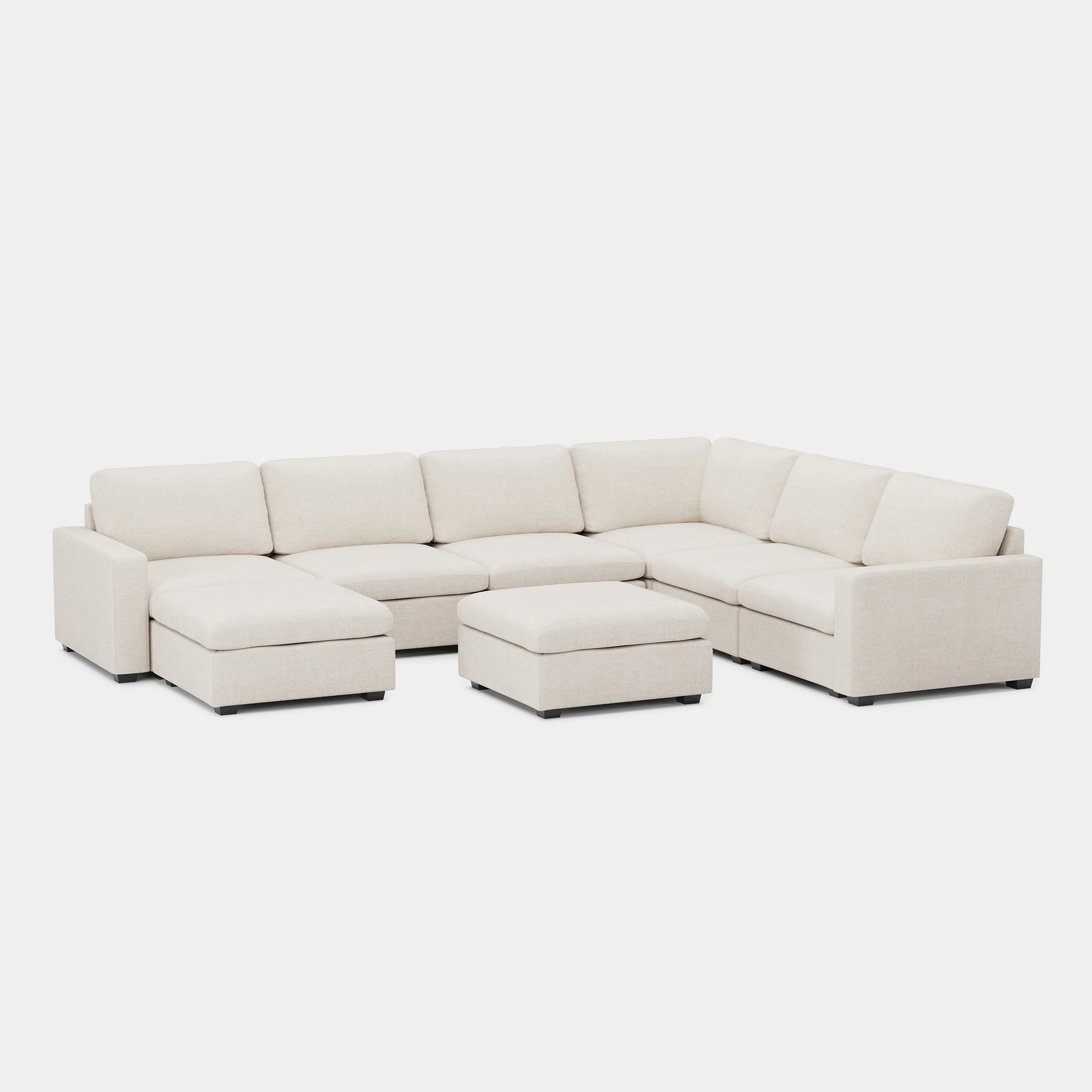 Misty-White-/-Chenille-8-Seat-U-Shaped-Sectional