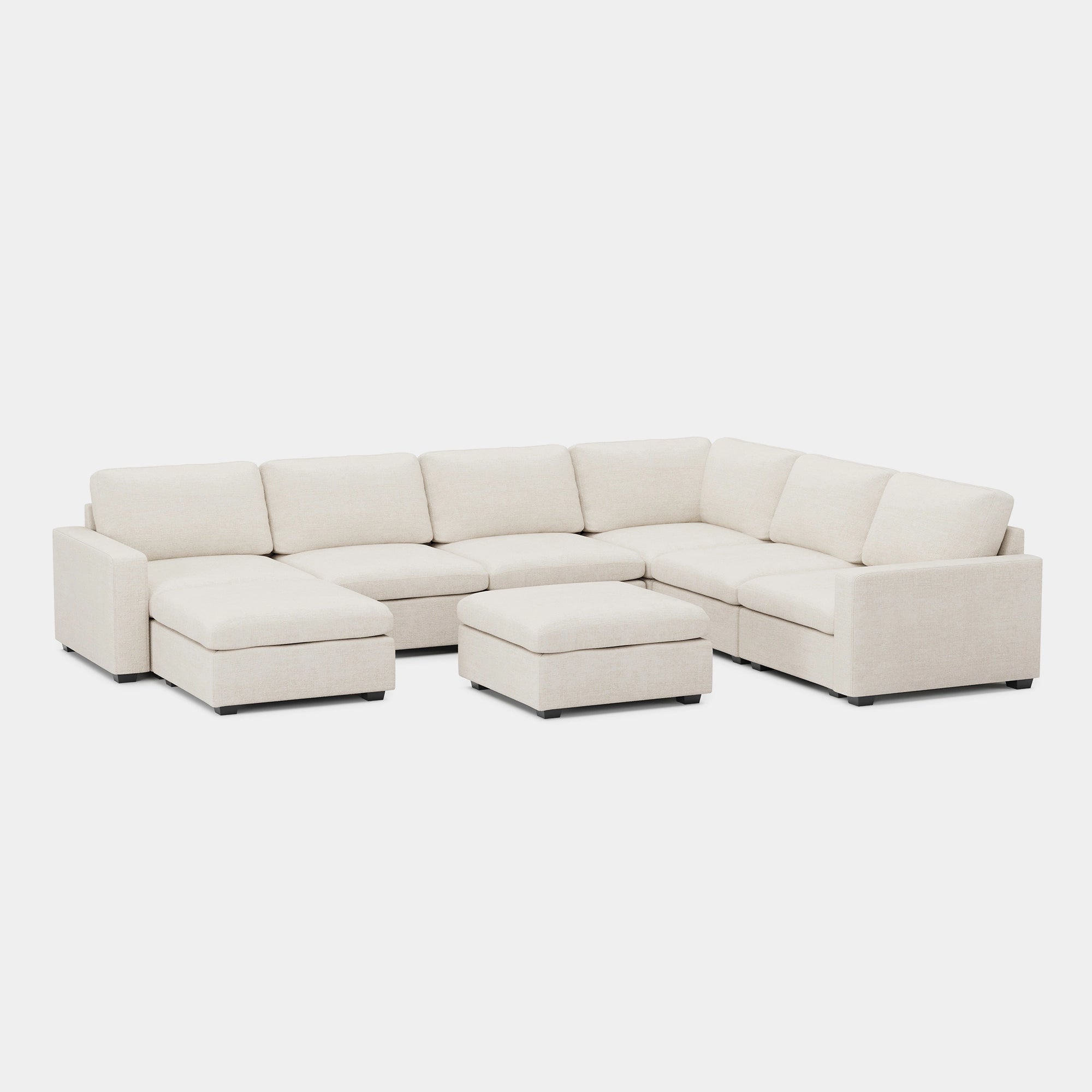 Misty-White-/-Chenille-8-Seat-U-Shaped-Sectional