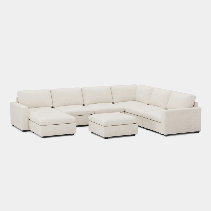 Misty-White-/-Chenille-8-Seat-U-Shaped-Sectional