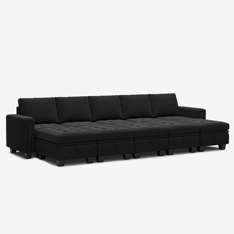 Belffin 10 Seats Modular Velvet Tufted Sleeper Sofa