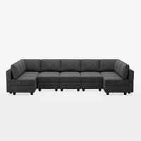 Charcoal-Grey-/-Terry-12-Seat-U-Shaped-Pit-Sectional