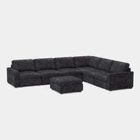 Graphite-Grey-/-Chenille-7-Seat-U-Shaped-Sectional