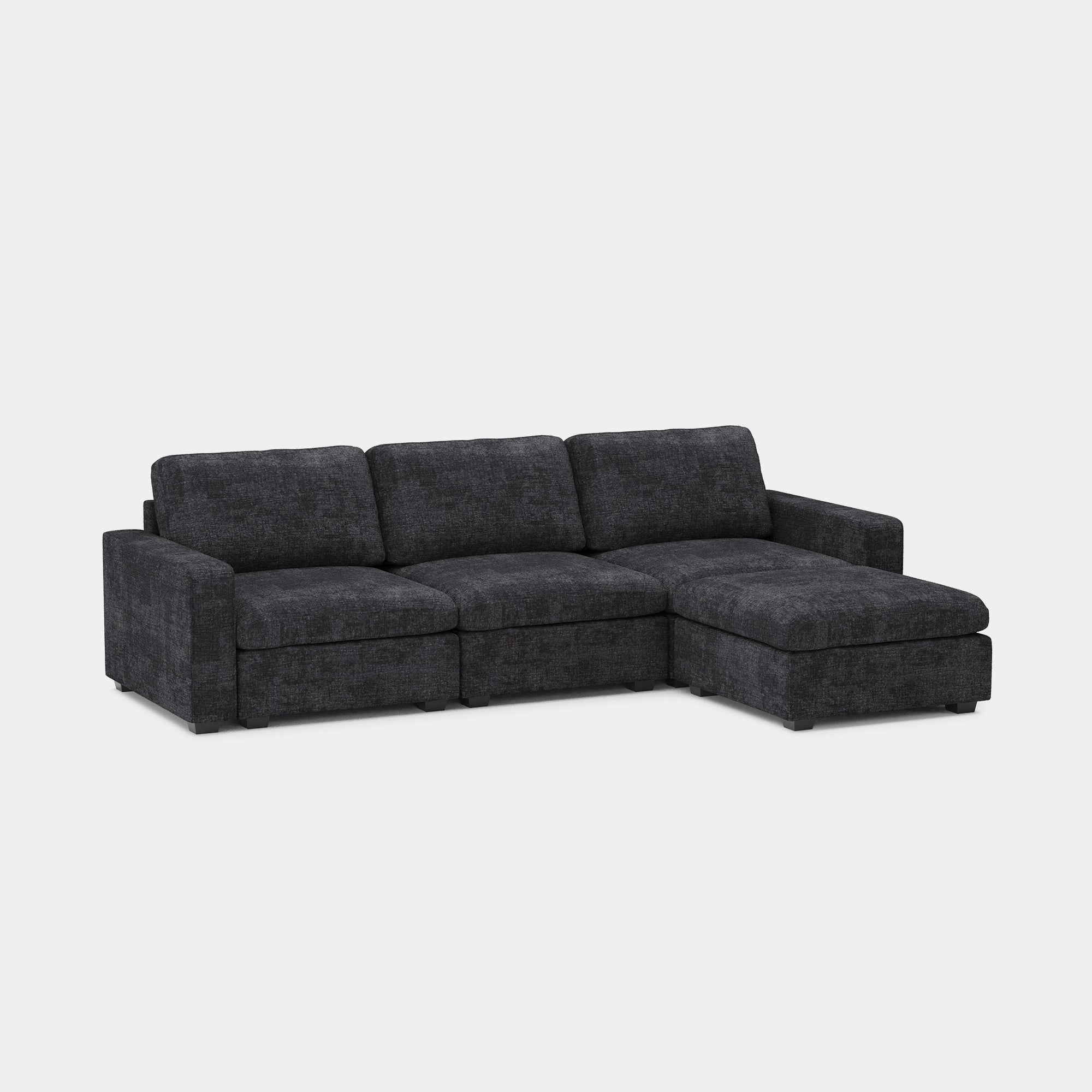 Graphite-Grey-/-Chenille-4-Seat-L-Shaped-Sectional